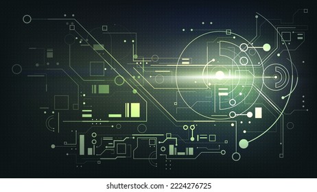 Fondo vectorial abstracto de la placa de circuito de la tecnología digital ciberconcepto de luz