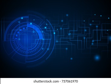 Digitale Technologie mit Leiterplattenstruktur auf dunklem Hintergrund