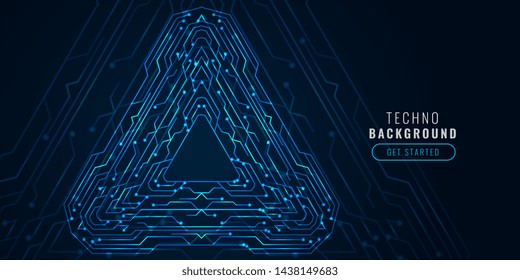 digital technology circuit diagram futuristic banner