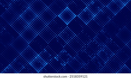 Digitale Technologie bunte blaue Pixel Mosaik Hintergrund. Digitale Daten Quadrat blaues Muster. Digitales Pixel-Mosaik-Muster. Vektorgrafik.