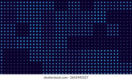 Digital Technology Colorful Blue Pixels Mosaic Background. Digital Data Square Blue Pattern. Digital Pixel Mosaic Pattern. Vector Illustration.