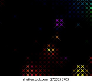 Tecnologia Digital Fundo de gradiente colorido de pixels azuis. Padrão azul quadrado de dados digitais. Padrão de mosaico de pixel digital azul. Ilustração de vetor.