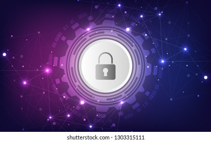 Digital technology and communication concept. High tech and futuristic background