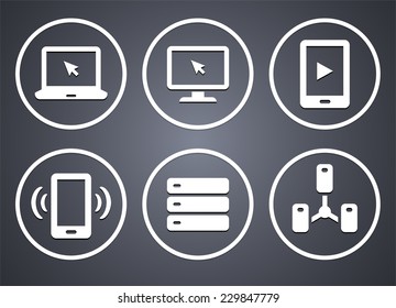 Digital Technology and Computing On Grey Round Buttons