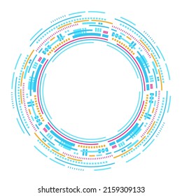 Digital technology concept. Abstract background with circles. 