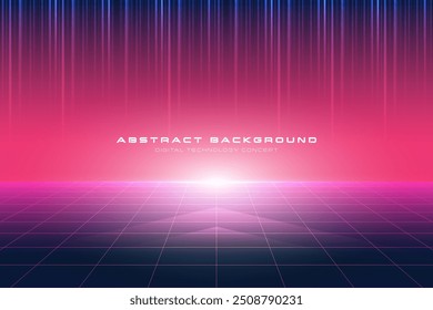 Digital Technology Concept. Abstract background a Red light. Appearance the light fell. Cyber information, Digital world, Network connection, Internet, Tech data, Future innovation Vector