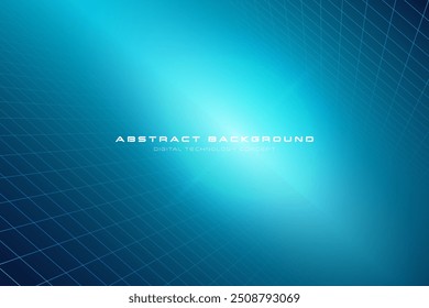Digital Technology Concept. Abstract background a Blue light. Distorted Dimensions. Cyber information, Digital world, Network connection, Internet, Tech data, Future innovation Vector