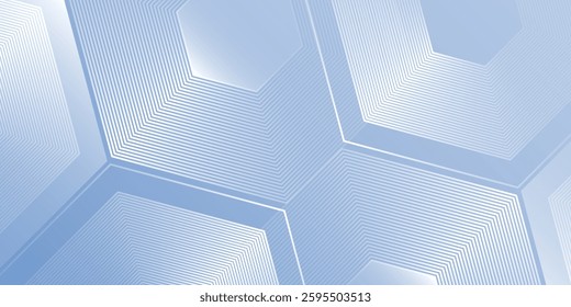 Digital technology concept. Abstract blue modern background with hexagon elements illustration abstract design modern