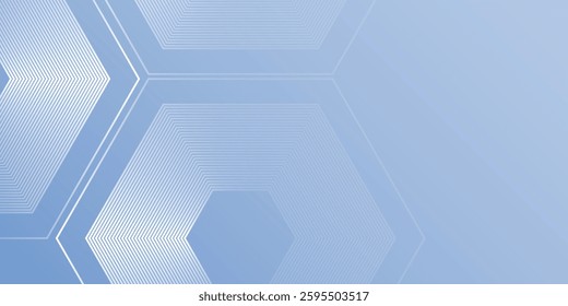 Digital technology concept. Abstract blue modern background with hexagon elements illustration abstract