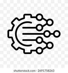Digitales Technologiekonzept mit Zahnradsymbol.
