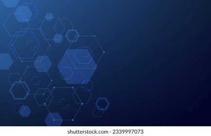 Digital technology connect blue background, cyber information, abstract communication, innovation future tech data, internet network connection, Ai concept, line, dot shape vector illustration
