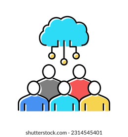 digital technology for conversation color icon vector. digital technology for conversation sign. isolated symbol illustration