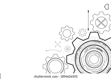 digital technology and engineering, digital telecoms concept, Hi-tech,futuristic technology background, vector illustration.