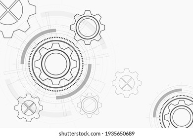 Digital Technology And Engineering, Digital Telecoms Concept, Hi-tech, Futuristic Technology Background, Vector Illustration.