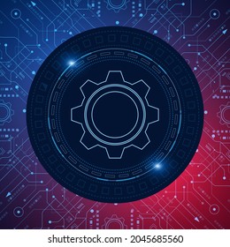 digital technology and engineering, digital telecoms concept, Hi-tech, futuristic technology background, vector illustration.
