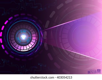 Digital technology and engineering, digital telecoms technology concept, Abstract futuristic- technology on purple color background. Vector