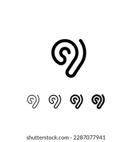 Digital technology font rounded alphabet, including set from five of different thicknesses trendy number 9, modern minimal trendy vector illustration 10EPS