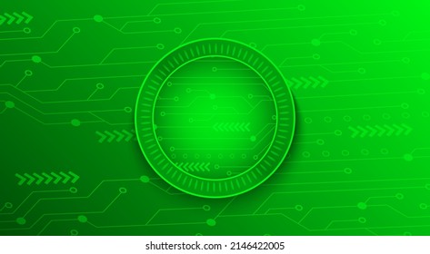 Digitale Technologie und futuristische Anwendungen Website Banner Hintergrund Vektorgrafik. Blue Farbverlauf-Technologie mit Platzhalter für Kryptowährungs- und Standardanwendungen