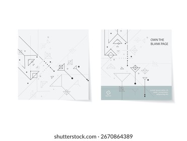 Tecnología digital de diseño futurista. Patrón de Vector sobre fondo blanco. Comunicación en red. Líneas de Big data