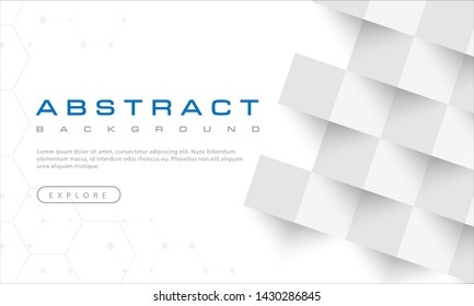 Digital technology futuristic internet network speed connection white background, cyber nano information, abstract communication, innovation future tech data, Ai big data line dot illustration vector