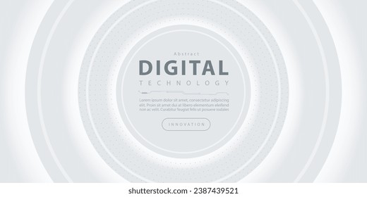 Digital technology futuristic internet network speed connection white background, cyber nano information, abstract communication, innovation future tech data, Ai big data line dot illustration vector