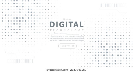 Digital technology futuristic internet network speed connection white background, cyber nano information, abstract communication, innovation future tech data, Ai big data line dot illustration vector