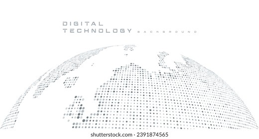 Tecnología digital futurista conexión de velocidad de red de internet fondo blanco, información de nano cibernético, comunicación abstracta, innovación datos tecnológicos futuros, Ai línea de datos grande ilustración de punto vector
