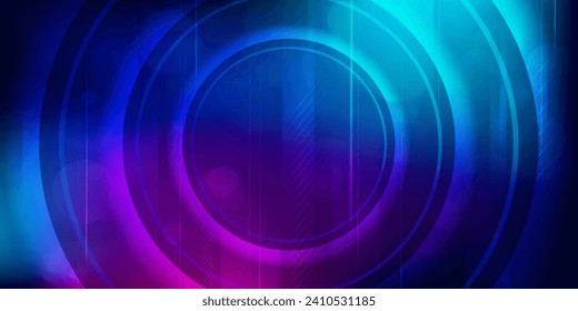 Digital technology futuristic internet network connection blue purple background, abstract cyber information communication, Ai big data science, innovation future tech, line dot illustration vector