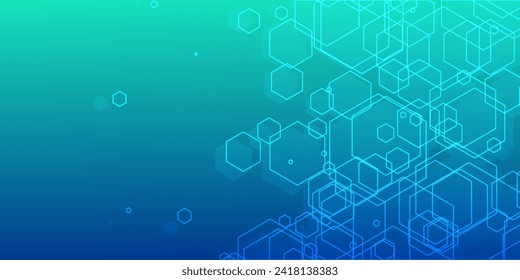 Digital technology futuristic internet network connection blue green background, abstract cloud cyber information communication, Ai big data, innovation future tech, lines dots illustration 3d vector 