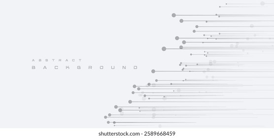 Digital technology futuristic internet network speed connection white background, cyber nano information, abstract communication, innovation future tech data, Ai big data line dot illustration vector