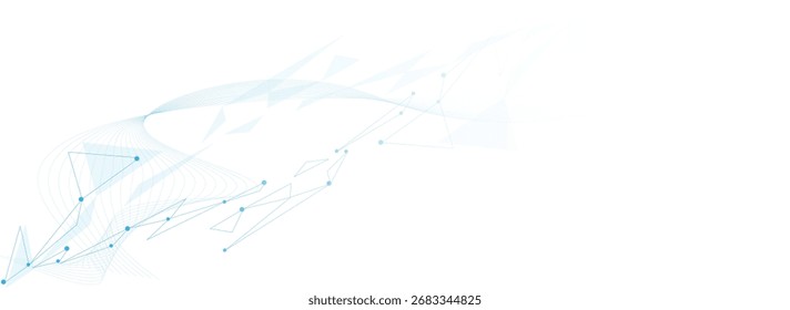Digital technology futuristic internet network speed connection blue background.