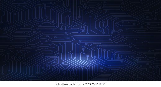 Digital technology futuristic internet network connection dark black background, blue abstract cyber information communication, Ai big data science, innovation future tech, line illustration vector 3d