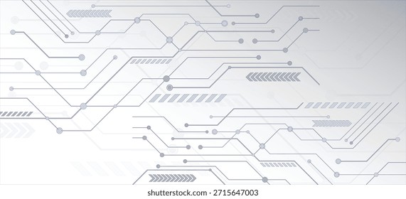 Digitale Technologie futuristische Internet-Netzwerk Geschwindigkeit Verbindung weißer Hintergrund, Cyber-Nano-Informationen, abstrakte Kommunikation, Innovation Zukunft Tech-Daten, Ai Big Data Linie Punkt Illustration Vektor