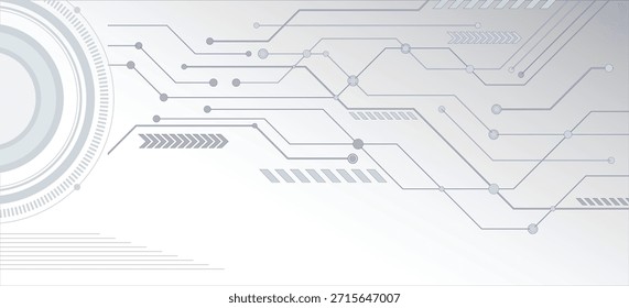 Tecnología digital futurista conexión a Internet de velocidad de red fondo blanco, información cibernética nano, comunicación abstracta, innovación datos tecnológicos futuros, Vector de ilustración de punto de línea de big data de IA