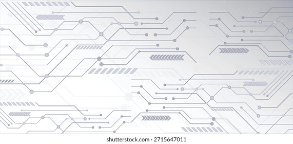 Tecnología digital futurista conexión a Internet de velocidad de red fondo blanco, información cibernética nano, comunicación abstracta, innovación datos tecnológicos futuros, Vector de ilustración de punto de línea de big data de IA