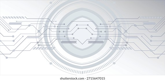 Tecnología digital futurista conexión a Internet de velocidad de red fondo blanco, información cibernética nano, comunicación abstracta, innovación datos tecnológicos futuros, Vector de ilustración de punto de línea de big data de IA