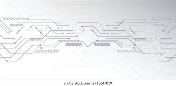 Tecnología digital futurista conexión a Internet de velocidad de red fondo blanco, información cibernética nano, comunicación abstracta, innovación datos tecnológicos futuros, Vector de ilustración de punto de línea de big data de IA