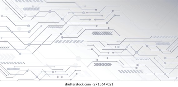 Tecnología digital futurista conexión a Internet de velocidad de red fondo blanco, información cibernética nano, comunicación abstracta, innovación datos tecnológicos futuros, Vector de ilustración de punto de línea de big data de IA