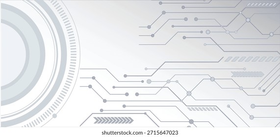 Tecnología digital futurista conexión a Internet de velocidad de red fondo blanco, información cibernética nano, comunicación abstracta, innovación datos tecnológicos futuros, Vector de ilustración de punto de línea de big data de IA
