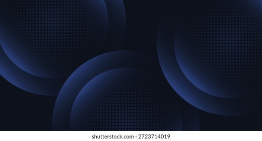 Digital technology futuristic internet network connection dark black background, blue abstract cyber information communication, Ai big data science, modern design