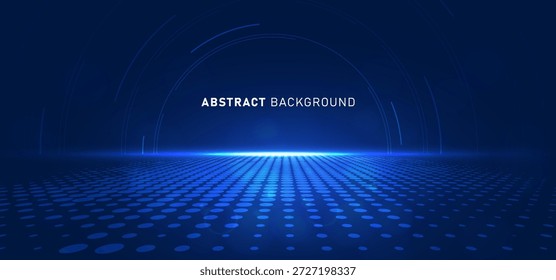 Digital technology futuristic internet network connection dark black background, blue abstract cyber information communication, Ai big data science, innovation future tech, line illustration vector 3d