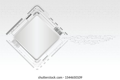 Digital technology futuristic on grey abstract background, Business growth to successful technology.