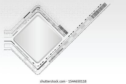 Digital technology futuristic on grey abstract background, Business growth to successful technology.