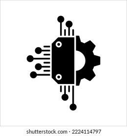 Icono de concepto de equipo de tecnología digital. Ilustración vectorial aislada en fondo blanco. EPS 10