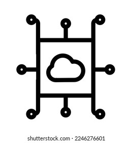 Digital technology gear icon concept isolated on white background. Vector illustration