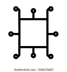Icono de equipo de tecnología digital aislado en fondo blanco. Ilustración del vector