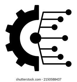 Icono de equipo de tecnología digital en diseño de estilo de silueta moderna. Ilustración vectorial aislada en fondo blanco.