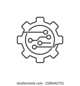 Digital technology gear icons  symbol vector elements for infographic web