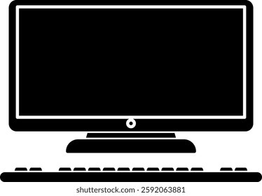 Digital technology glyph icon with a modern design, symbolizing innovation and connectivity in the tech world