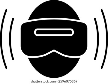 Digital technology glyph icon with a modern design, symbolizing innovation and connectivity in the tech world